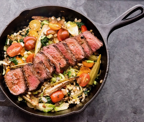 SKILLET STEAK WITH VEGETABLES – 44 Steaks
