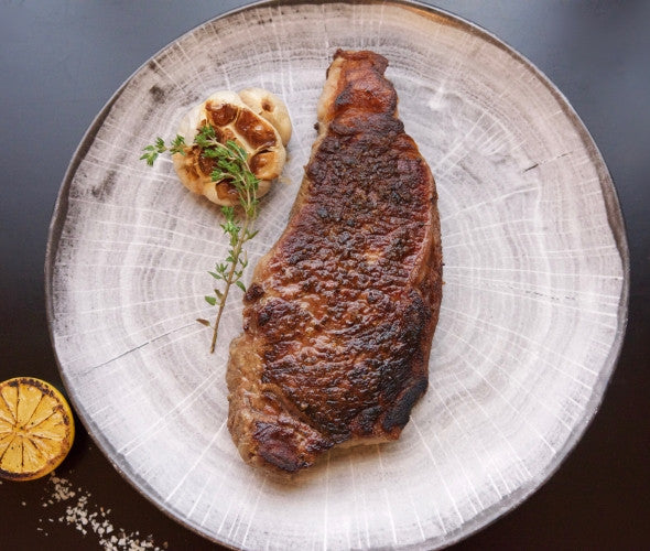 Simply seared New York Strip Steak