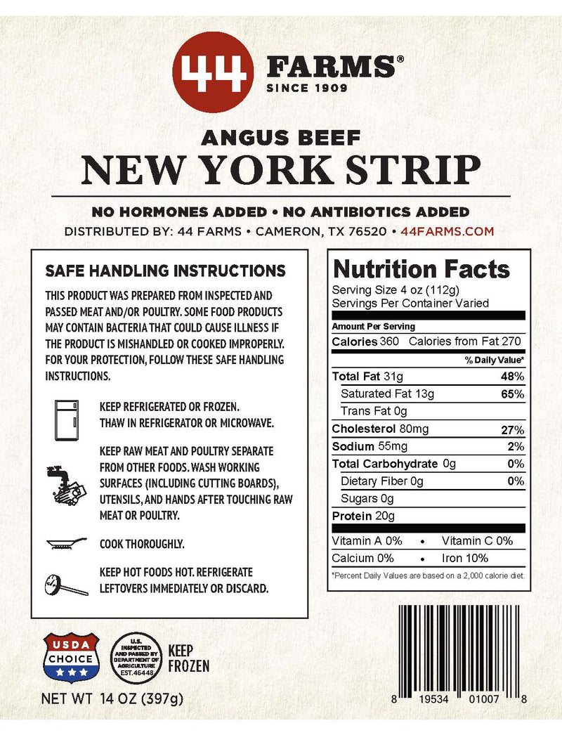 44 Farms USDA Choice New York Strip
