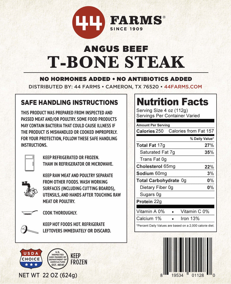 44 Farms USDA Choice T-Bone