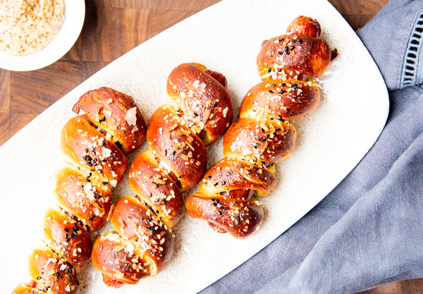 EVERYTHING PRETZEL HOT DOGS