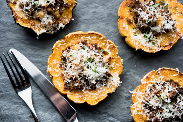 GROUND BEEF STUFFED WINTER SQUASH