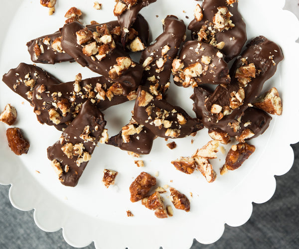 CHOCOLATE COVERED JERKY WITH HONEY TOASTED PECANS