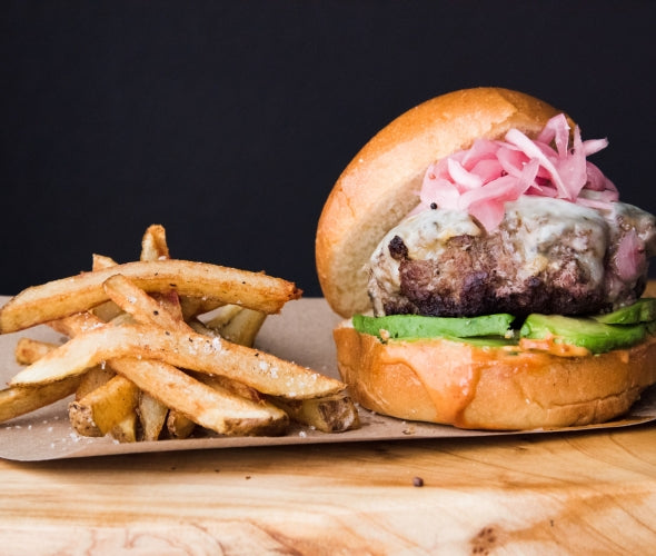 LONE STAR BURGER WITH FRIES