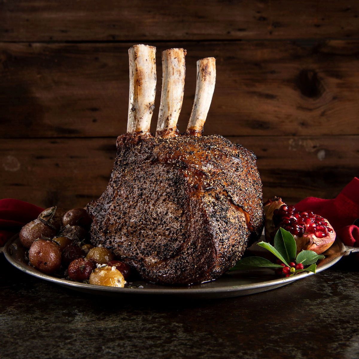 USDA Choice Tomahawk Prime Rib Roast – Three-Bone