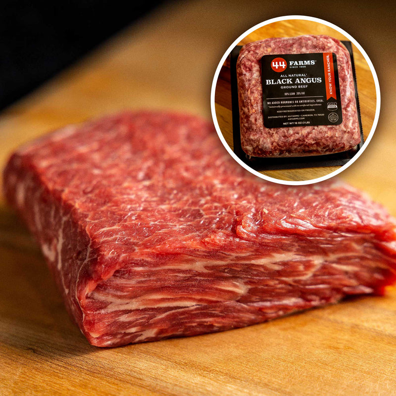 44 Farms Ground Beef and Bavette Steak Bundle