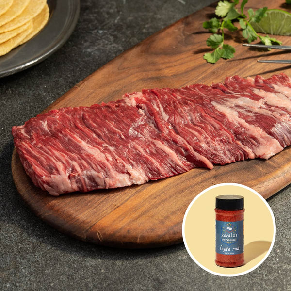 44 Farms Buy 12 Skirt Steaks get a FREE Zavala's Fajita Seasoning Jar