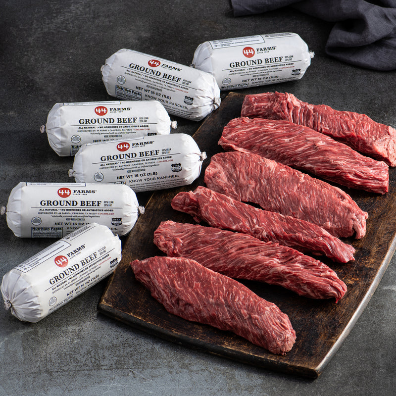 44 Farms Ground Beef and Hanger Steak Bundle