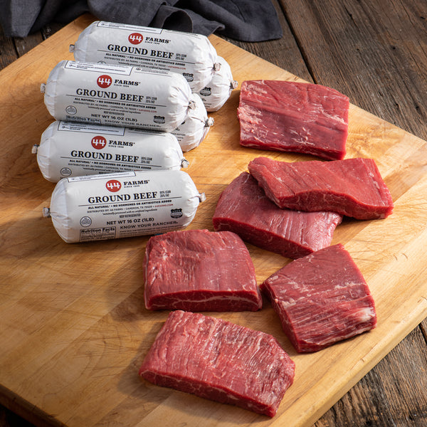 44 Farms Ground Beef and Flank Steak Bundle