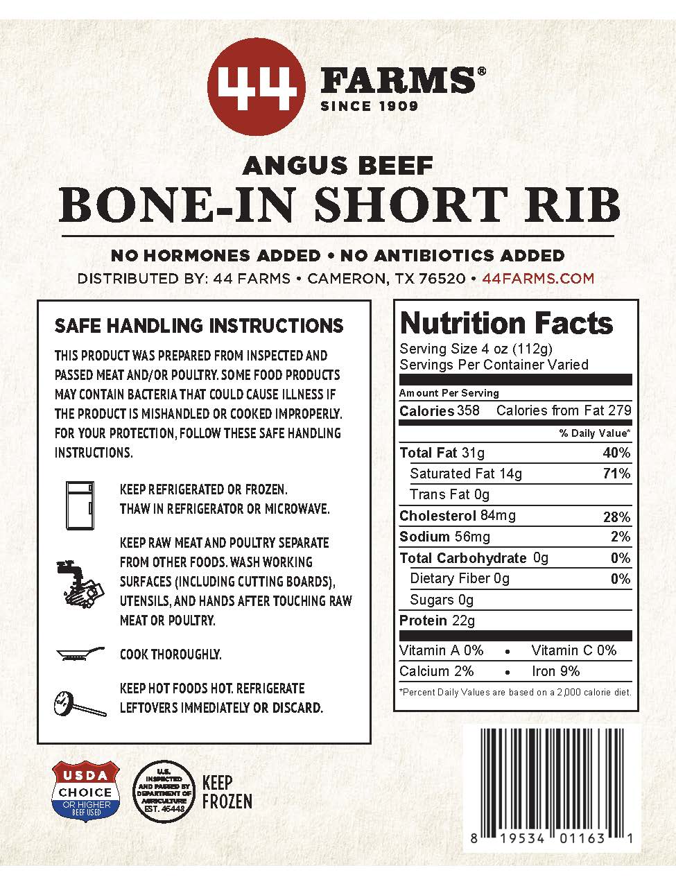 Choice Bone-In Short Ribs