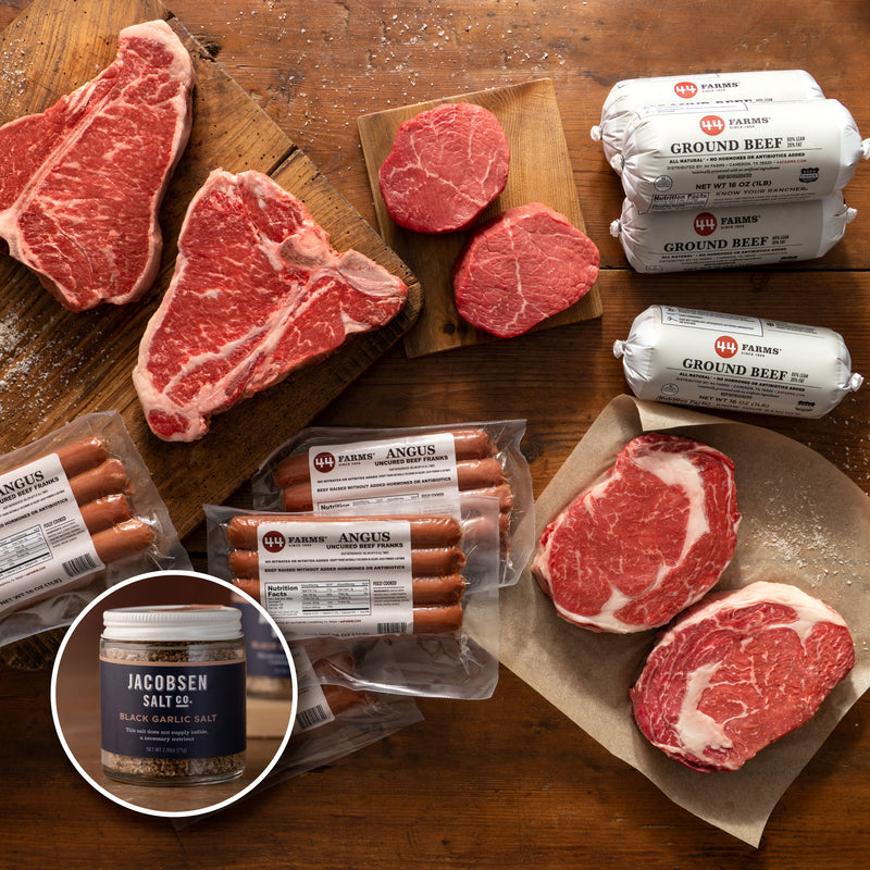 Buy a 44 Farms Grilling Bundle get a FREE Black Garlic Salt