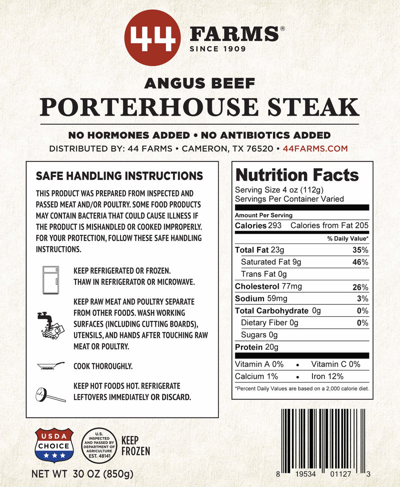 44 Farms USDA Choice Porterhouse