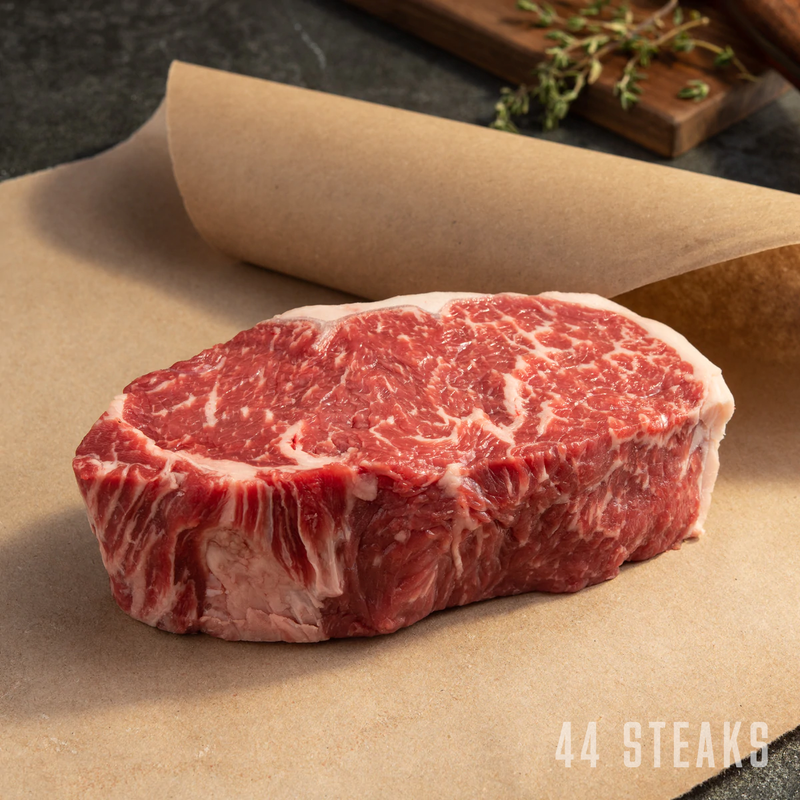 44 Farms Buy 4 x Prime New York Strip, get 1 FREE!